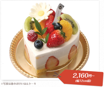 アンテノール「おけいはんケーキ」2,160円～(幅12cm弱) ※写真は春のおけいはんケーキ