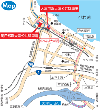びわ湖浜大津駅周辺地図