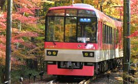 Eizan Railway Momiji (Maple Tree) Tunnel