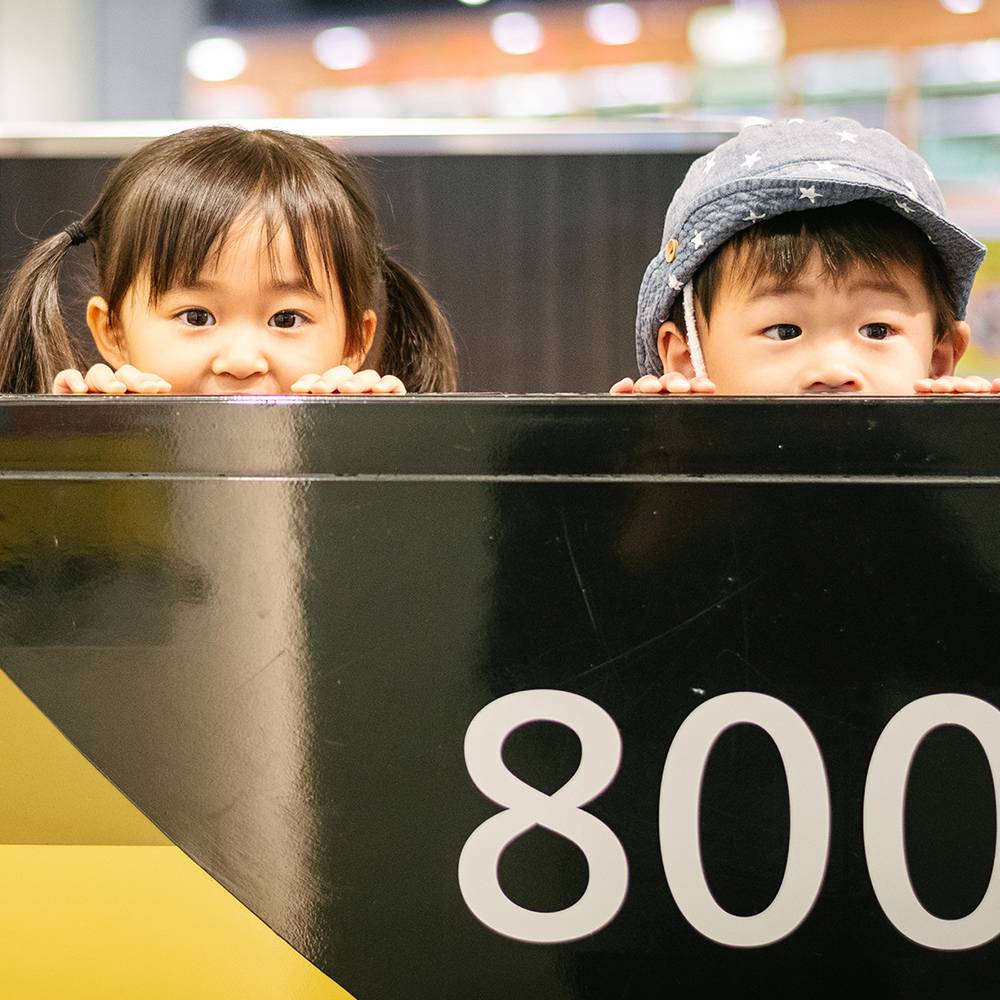 わくわく電車見学。