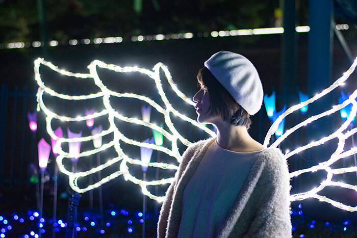 光の遊園地（夜のひらかたパーク）を一眼レフで撮影