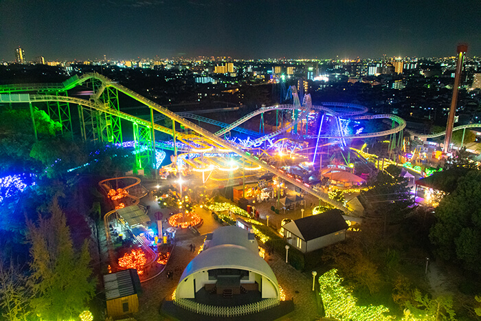 光の遊園地（夜のひらかたパーク）を一眼レフで撮影