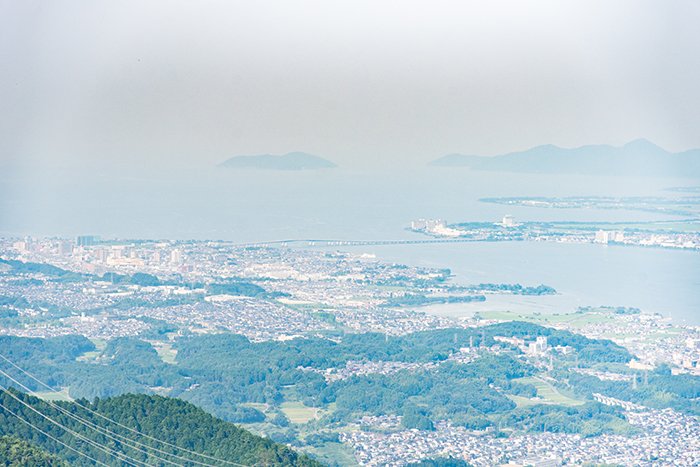 坂本ケーブル ケーブル延暦寺駅　駅舎前からの景色