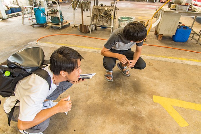 京阪バスの車庫内