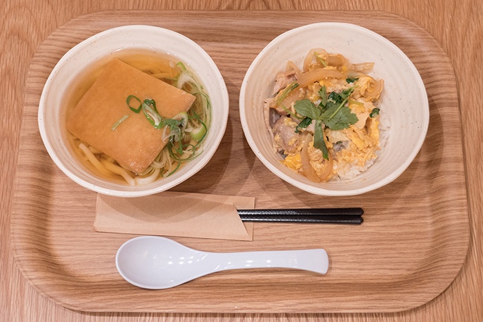 ミニきつねうどん+ミニ親子丼