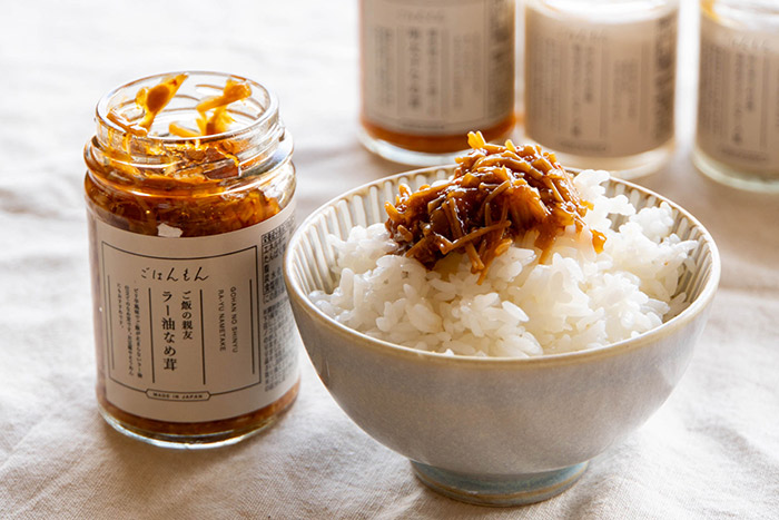 ご飯の親友ラー油なめ茸