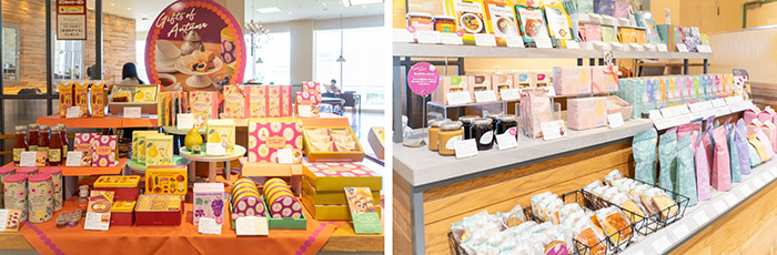 店頭のギフトボックス