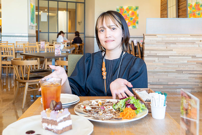 注文したメニューとフク