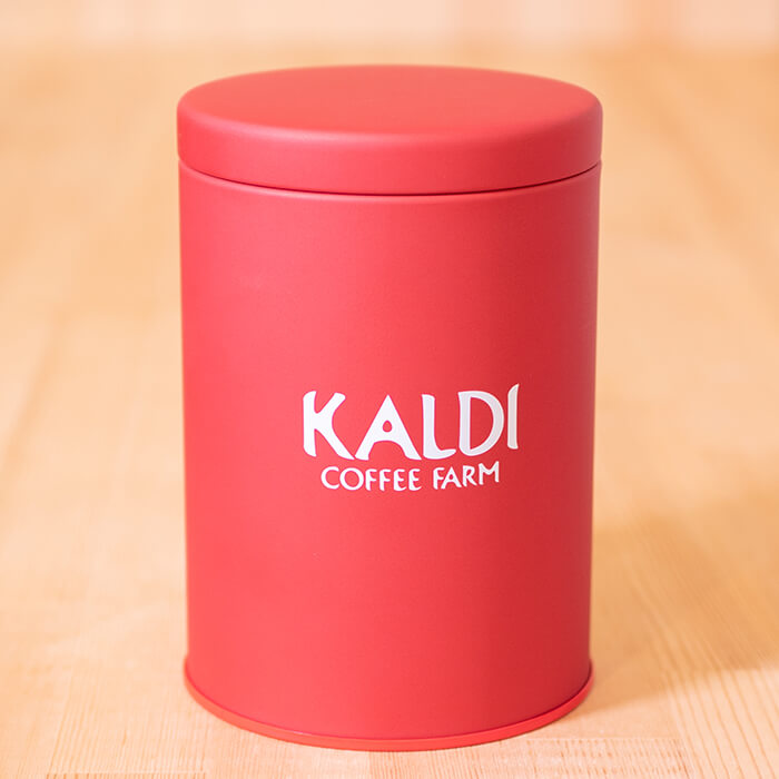 KALDI COFFEE FARM「カルディオリジナル　キャニスター缶（赤）」410円（税抜）