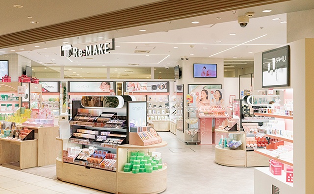 cosme Re:MAKEの店内