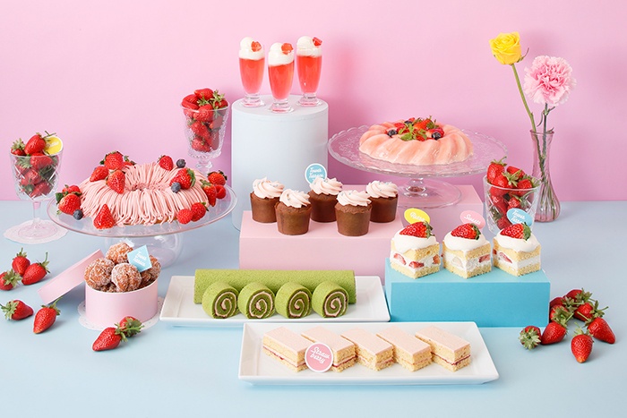 京都タワーホテルスイーツビュッフェ「Sweets Buffet ～Strawberry RETRO CAFE～」