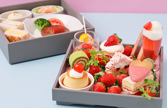 京都タワーホテルスイーツビュッフェ「Sweets Buffet ～Strawberry RETRO CAFE～」