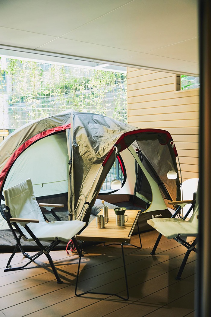 「HOTEL GLANPING」宿泊プラン「Snow Peak」のドーム型テント