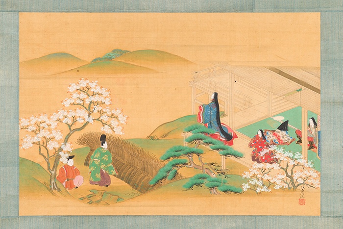 「第58回京の冬の旅　紫式部と源氏物語ゆかりの地をたずねて」住吉派の絵師による「若紫」の図