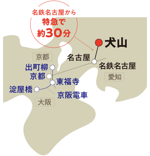 犬山周辺地図