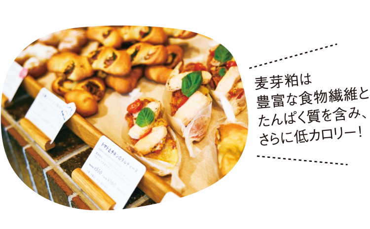 麦芽粕は豊富な食物繊維とたんぱく質を含み、さらに低カロリー!