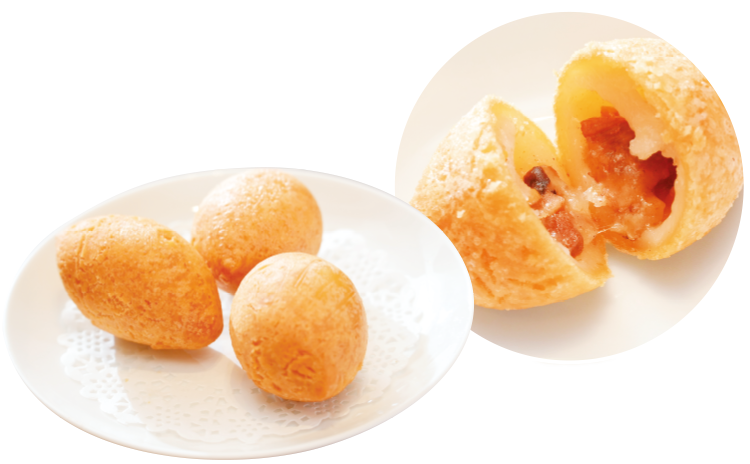 椎茸と豚肉のもちもち揚げ餃子