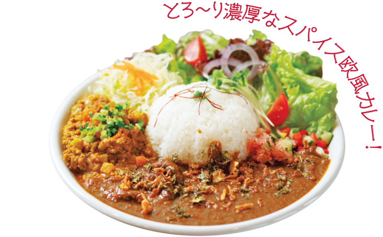 ビーフとお好みキーマのあいがけカレー