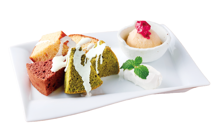 シフォンケーキ盛り合わせ
