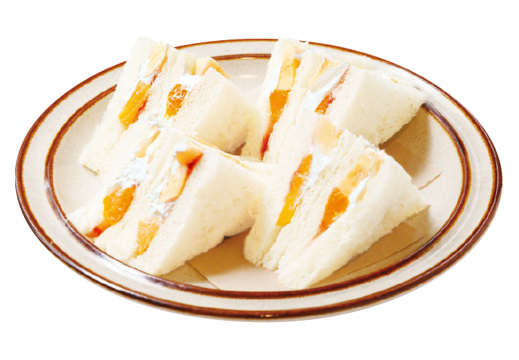 「フルーツサンド／550円」