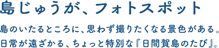 島じゅうが、フォトスポット 島のいたるところに、思わず撮りたくなる景色がある。日常が遠ざかる、ちょっと特別な『日間賀島のたび』。
