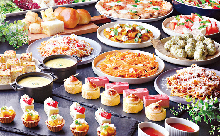 出来立ての多彩なイタリア料理を楽しむビュッフェ