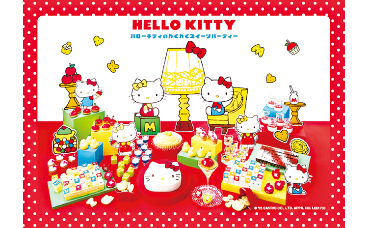 70年代風シリーズハローキティとハローミミィをイメージした愛らしいスイーツがいっぱい！