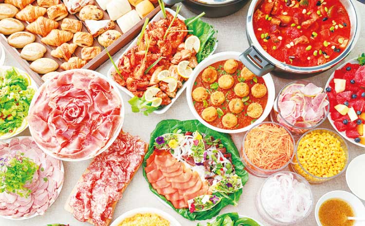 約20種類のイタリアン前菜が食べ放題