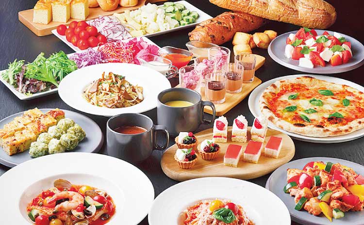 出来立てが並ぶビュッフェスタイルのイタリアン