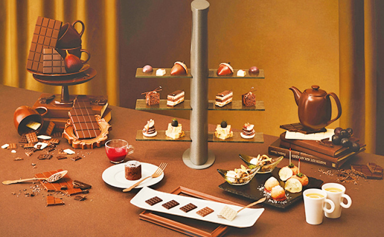 7種類のブランドチョコと果実のハーモニー