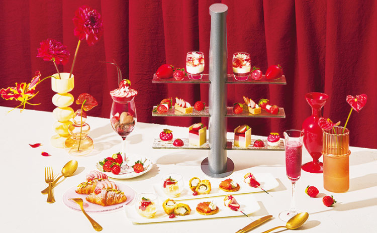 イチゴづくしのスイーツがずらり