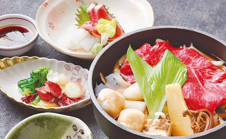 「近江牛と山菜すきやきランチ」 
