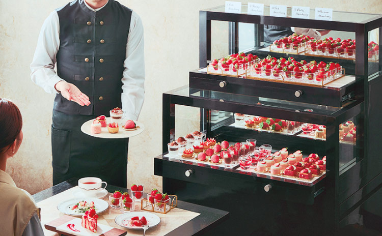 ワゴンサービスでお席までお届け