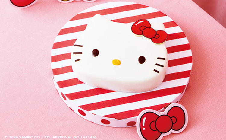 「世界中のみんなを笑顔に♪ HELLO KITTY ビッグ・フェイス ケーキ」