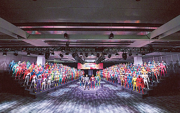 スーパー戦隊史上最大級の展覧会。歴代のヒーローが一堂に集結します