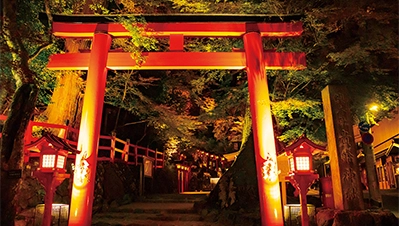 京都・滋賀 紅葉ライトアップ（貴船神社）