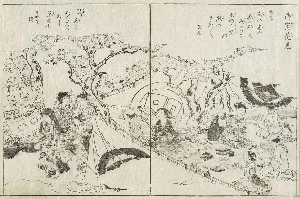 拾遺都名所図会「御室花見」国際日本文化研究センター蔵