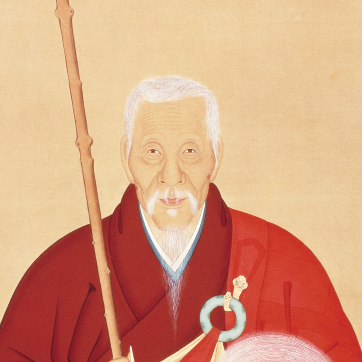 隠元像(部分)萬福寺 蔵