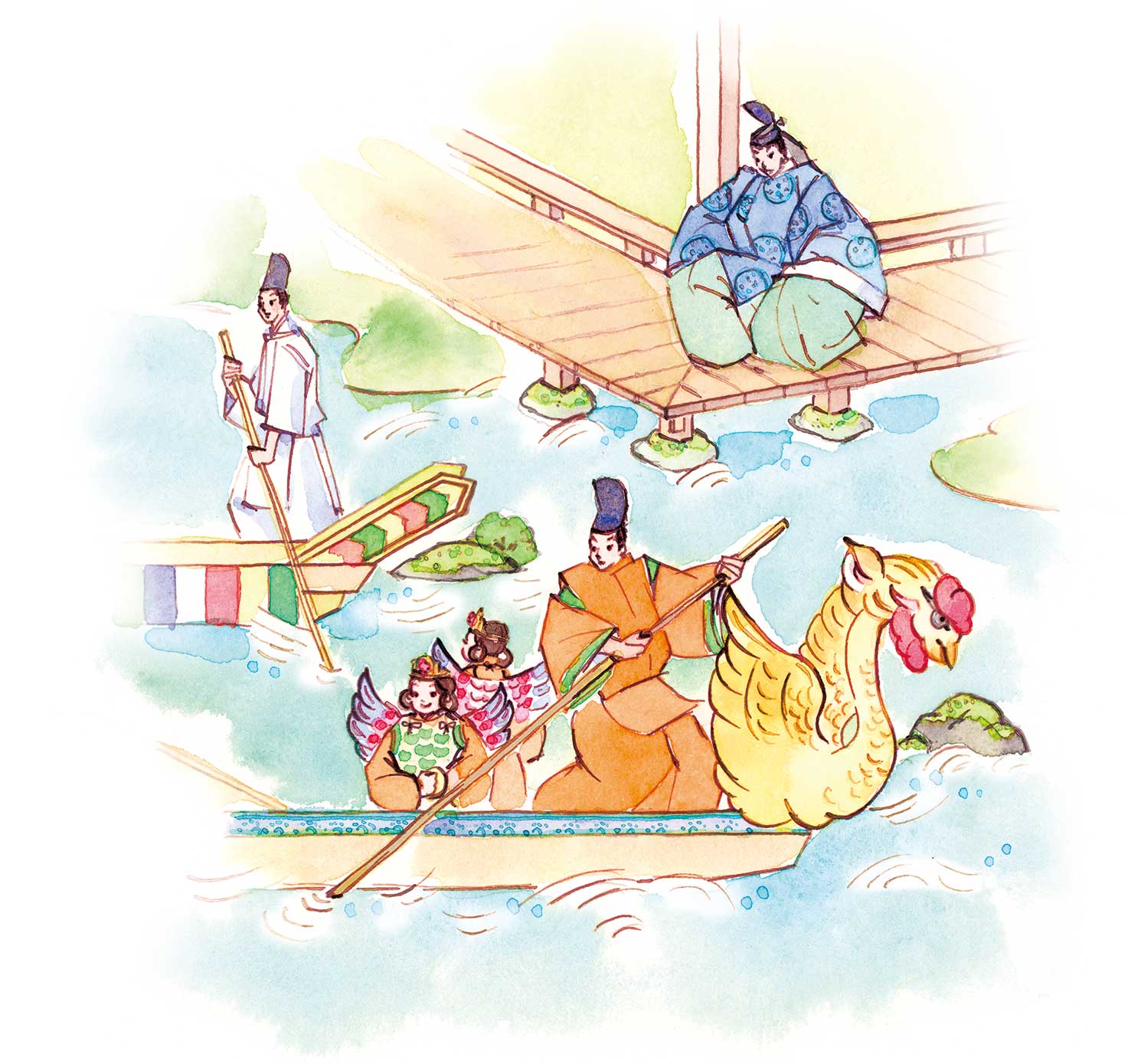 貴族たちの船遊び