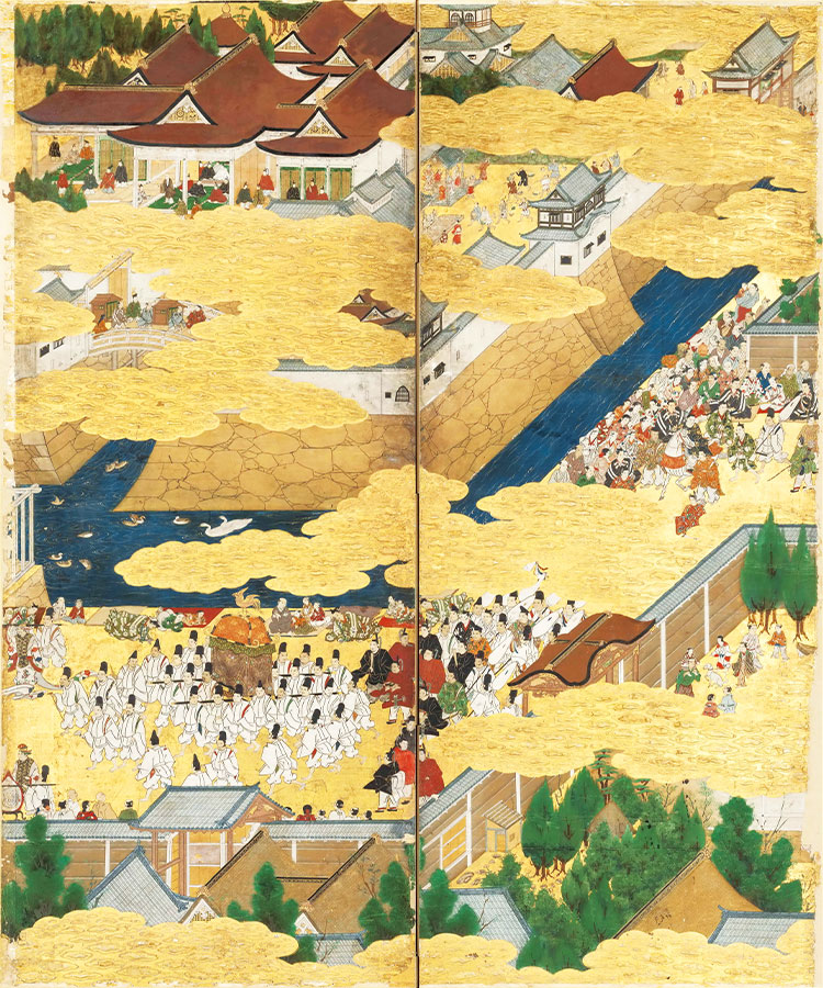 「聚楽第行幸図屏風」（右隻） 堺市博物館所蔵