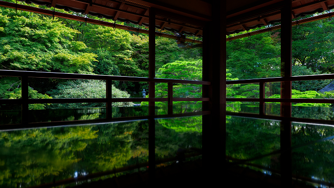 旧竹林院の茶室と庭園