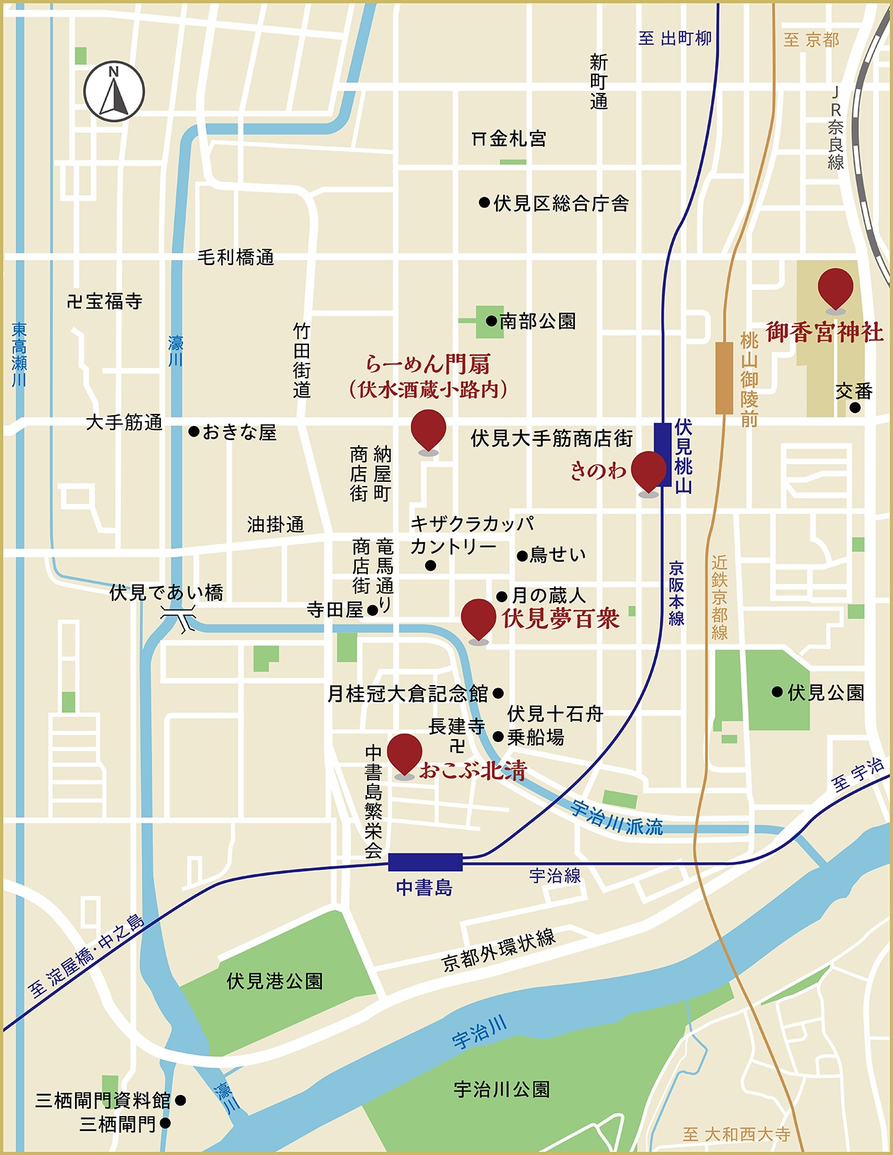 伏見エリアマップ