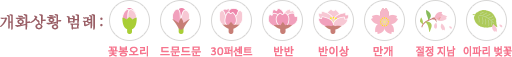 개화상황 범례