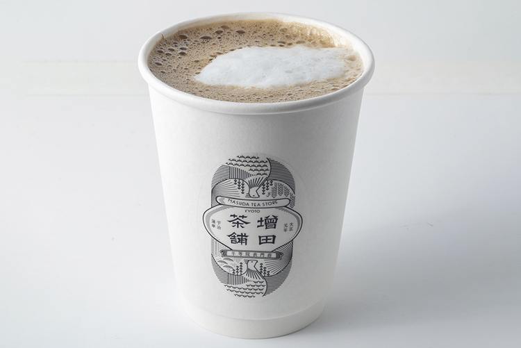 玉露の茎を使用した「ほうじ茶ラテ（ホット）／800円」