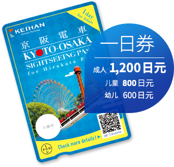 京都、大阪 观光乘车券 (枚方公园扩大版)