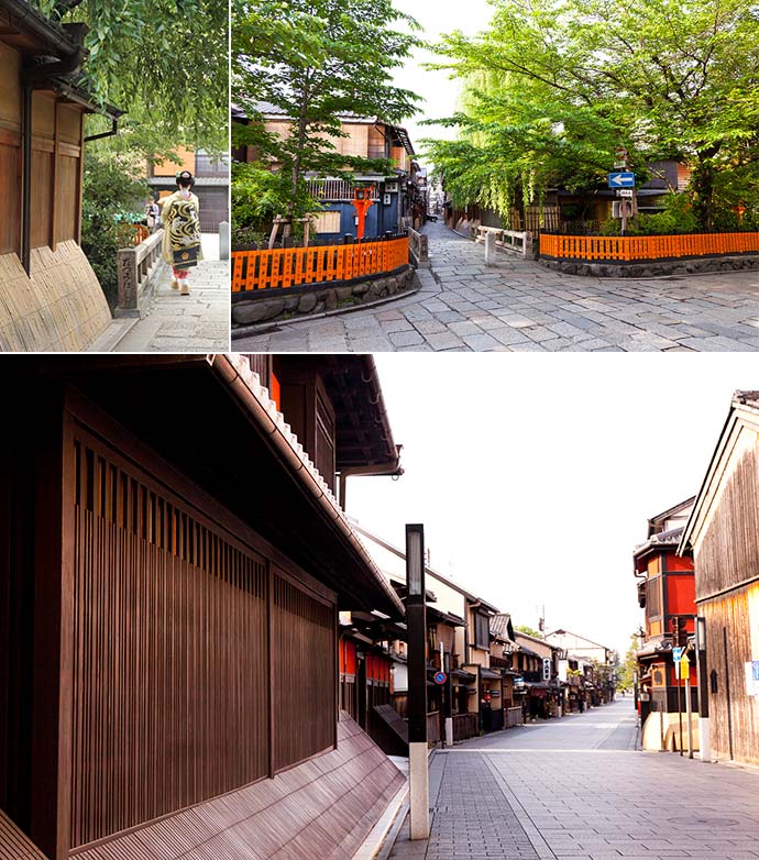 Gion and Hanami-koji, rich with the atmosphere of an ancient city