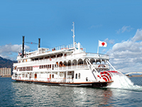 Cruise on Lake Biwa on the pleasure boat Michigan