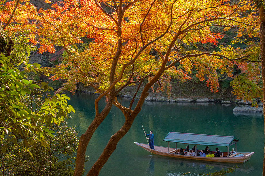 渡月橋、嵐山一帶