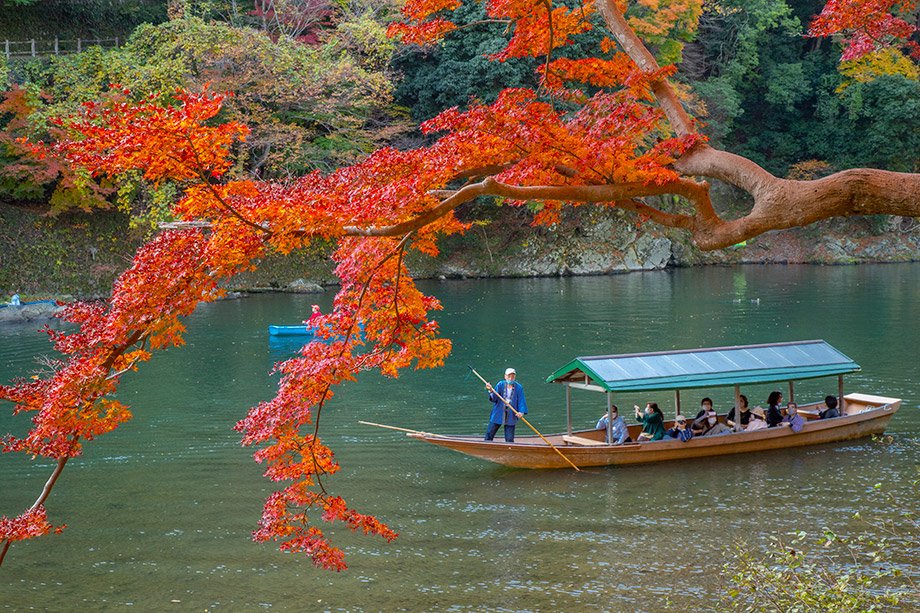 渡月橋、嵐山一帶
