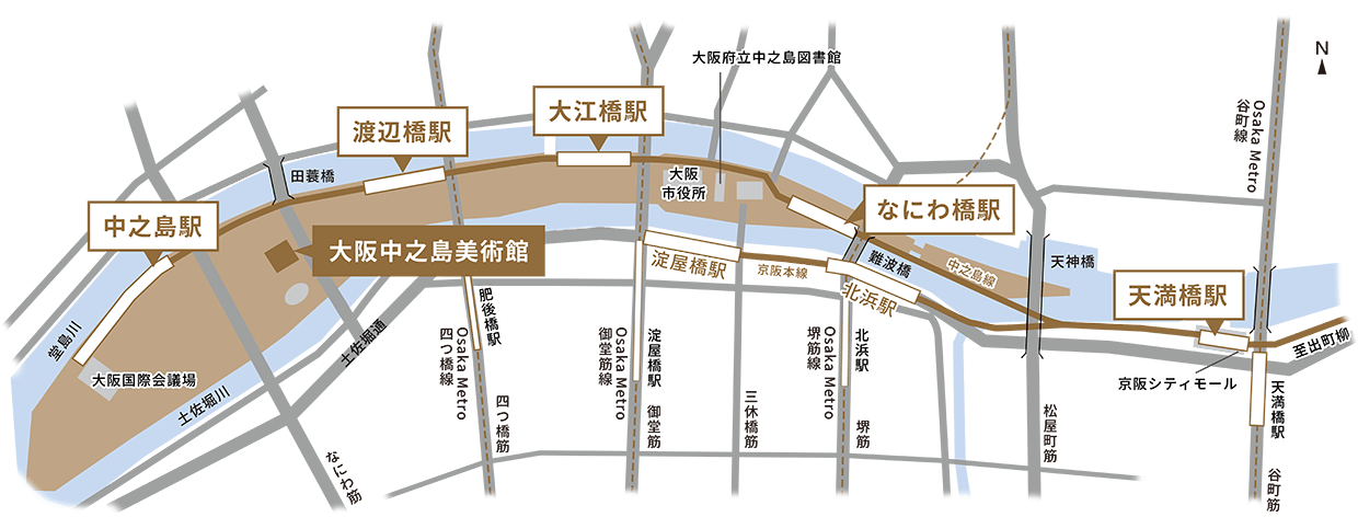 大阪中之島美術館周辺MAP